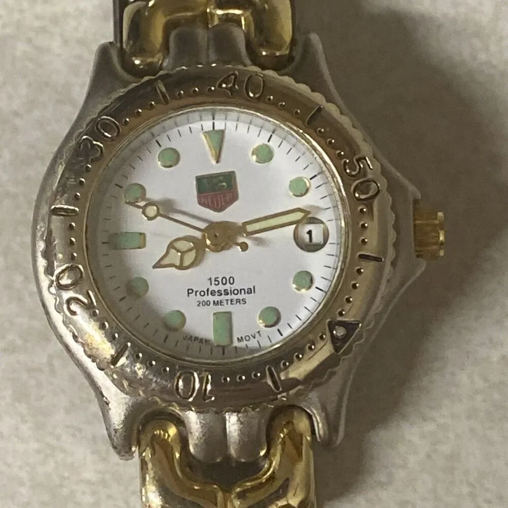 TAG Heuer 1500 Professional Women’s Quartz Two-Tone Watch Date 200M UNTESTED